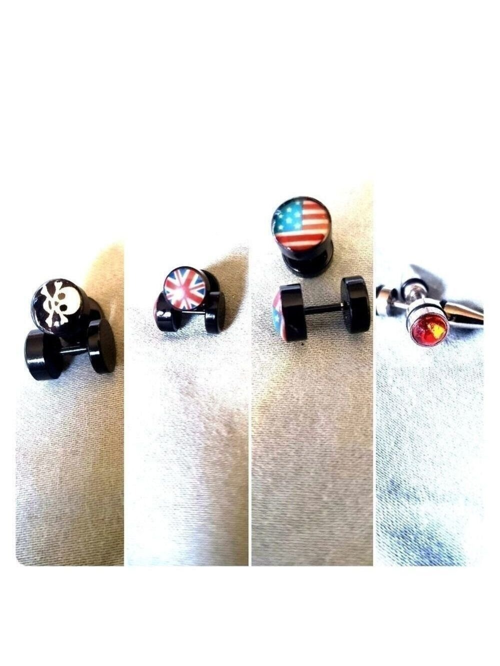 Sterling Silver Graphic Stud Earrings